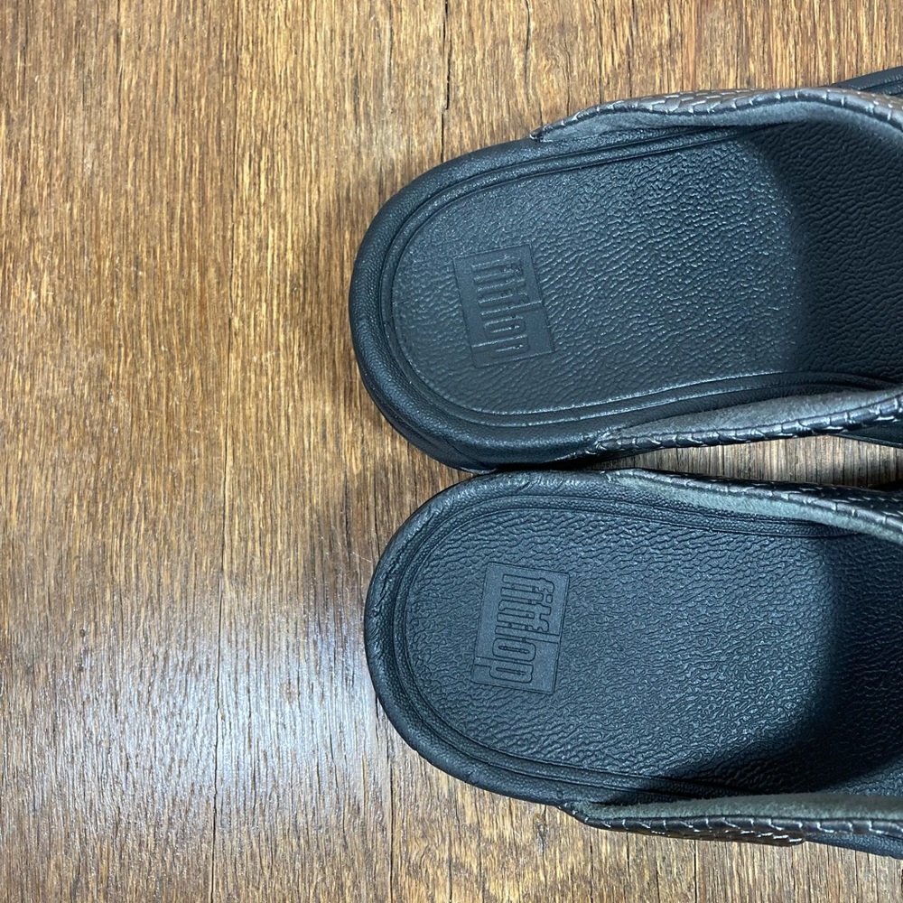 FitFlop Lulu Toe Post Sandal Women’s Size 5 Pewter Herringbone - Picture 11 of 12